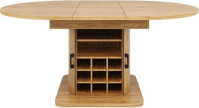 Merax Esstisch ausziehbar in Braun mit Einlegeböden und modernem Design B/T/H: 118 x 76 x 75 cm - Bild 1