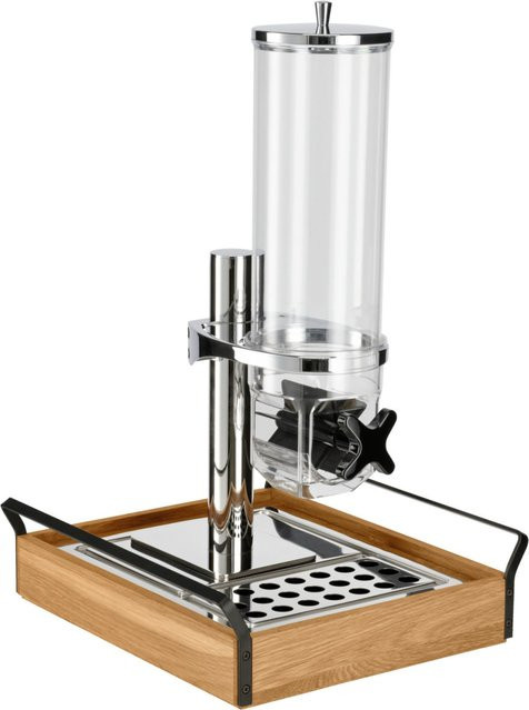 VEGA Müslispender Esino rechteckig, GN 1/2, 4l, Eiche/Schwarz/Edelstahl, B/T/H: 35,4 x 38,6 x 56,2 cm - Bild 1