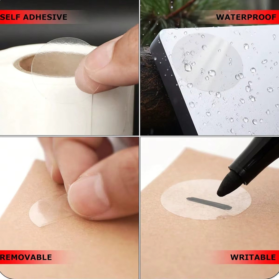Haile Runde PVC-Aufkleber Transparent für Einzelhandelsverpackungen und Umschläge - Bild 3