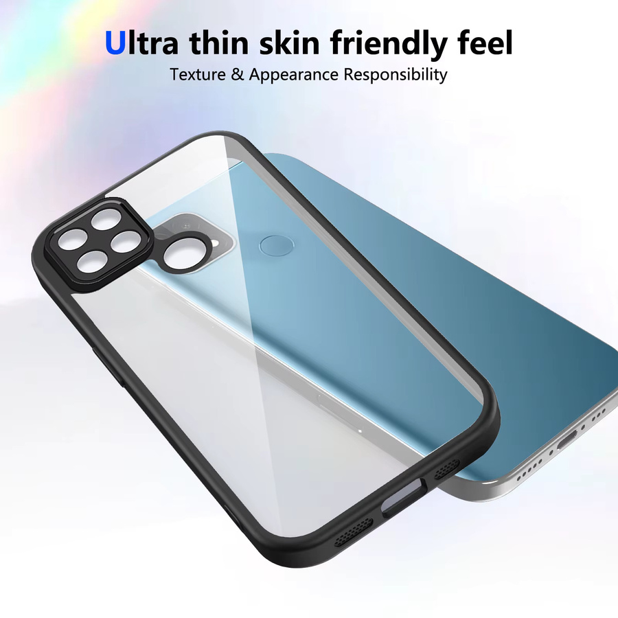 Stoßfeste Silikonhülle für Oppo A15, A15S und A35 mit transparenter matter Rückseite - Bild 2