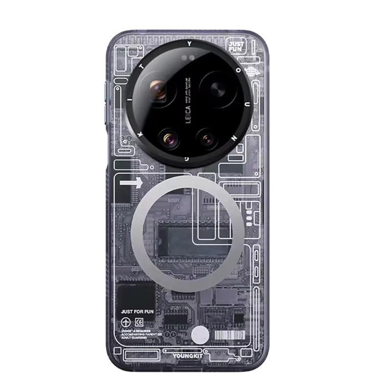 YOUNGKIT Matte Hülle für Xiaomi 17Ultra Airbag Back Cover Shell in Schwarz - Bild 3