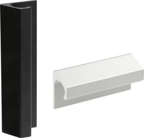 Rohde Leistengriff LF-02.150.04 aus Aluminium in Schwarz Matt, 4er Set, L: 170 mm, B: 27 mm, H: 60 mm - Bild 1