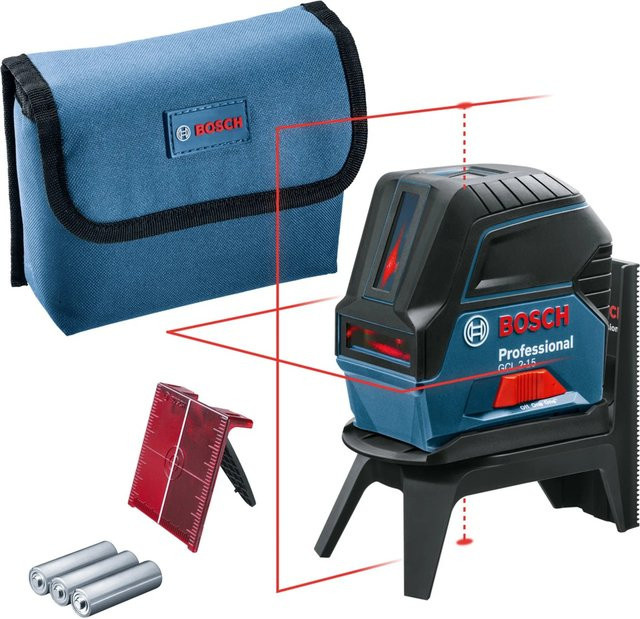 Bosch Professional GCL 2-15 selbstnivellierender Punkt- und Linienlaser in Schwarz/Blau - Bild 1