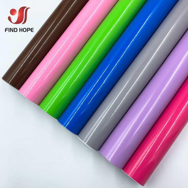 Permanentklebendes Vinyl Set in 7 Farben für Bastelarbeiten und Aufkleber, Multicolor und Braun - Bild 1