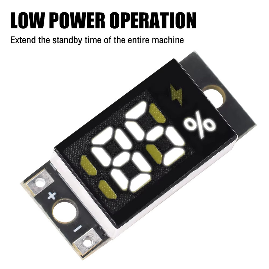 Aideepen Digitale Batteriekapazitätsanzeige für 1S-4S 3,2V LiFePO4 Batterien, Leistungsanzeigemodul in Schwarz - Bild 4