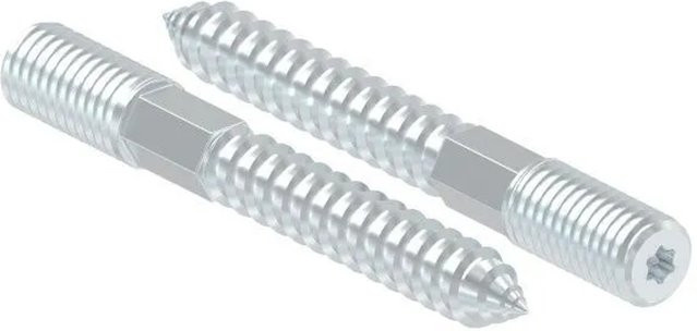 FeNau Stockschraube aus Stahl verzinkt in Silber, M10 x 80 mm - Bild 1