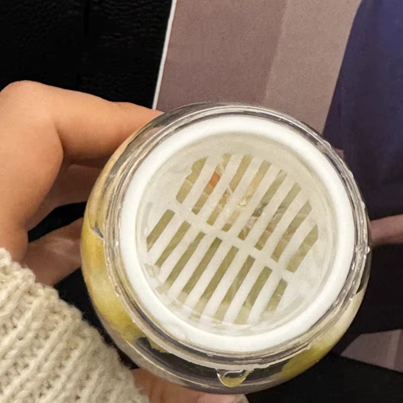 JONBT Tragbarer Taschenbecher mit Teesieb aus Kunststoff, Hitzebeständig, Grün, 300 ml - Bild 2