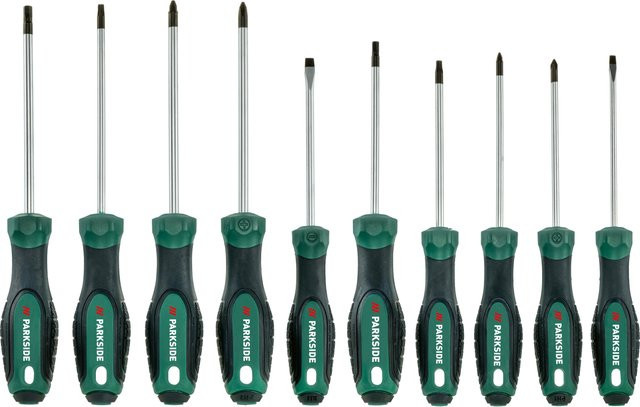 Parkside Schraubendreher-Set aus Stahl, 10-teilig, multicolor - Bild 1