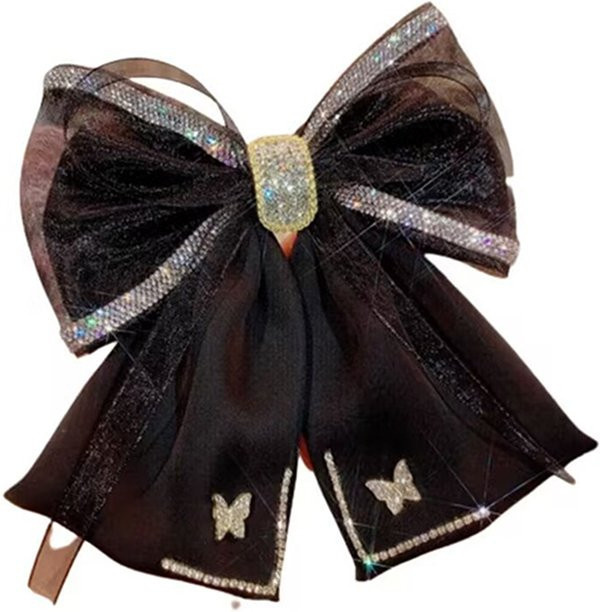 Haar Clip Schmetterling, Mesh Bogen, Strass Kristall, Damen - Bild 1