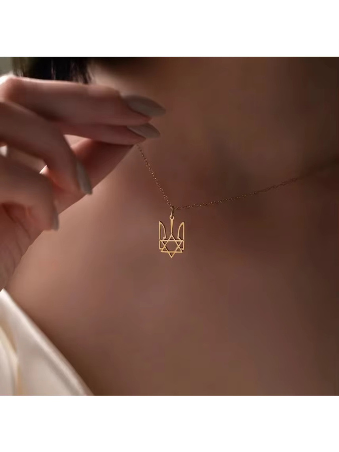 CEYAWEI Anhänger-Halskette, Edelstahl, Gold, Unisex - Bild 3