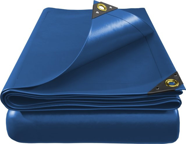 VESKA Profi Abdeckplane 650g/m² Gewebeplane in Blau, B x T: 4 x 6 m - Bild 1