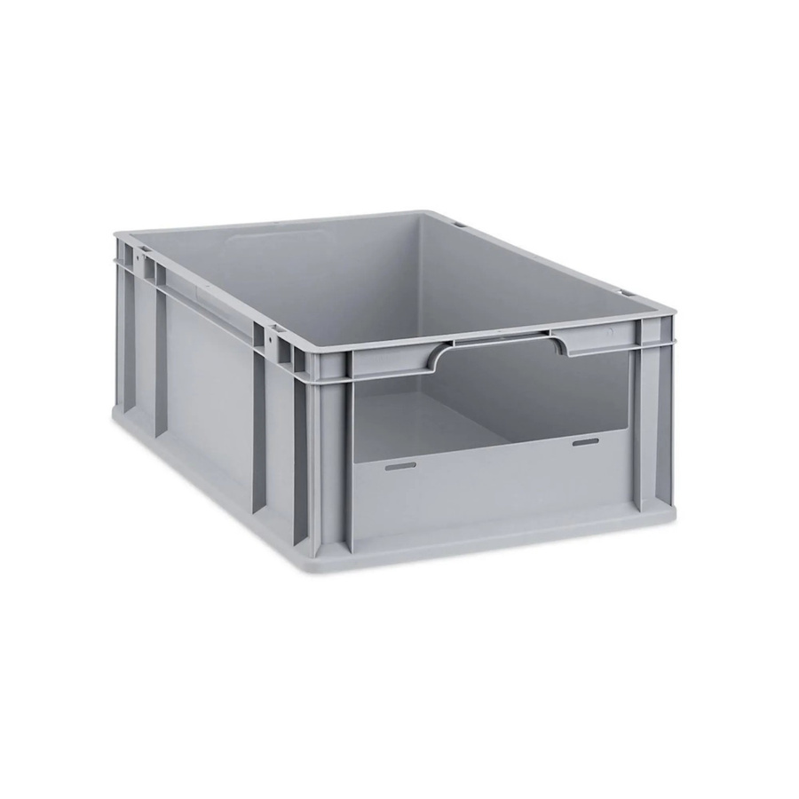 PROREGAL Eurobox NextGen Insight Eurobehälter Transportbox mit offener Front in Grau, H x B x T: 22 x 40 x 60 cm - Bild 2