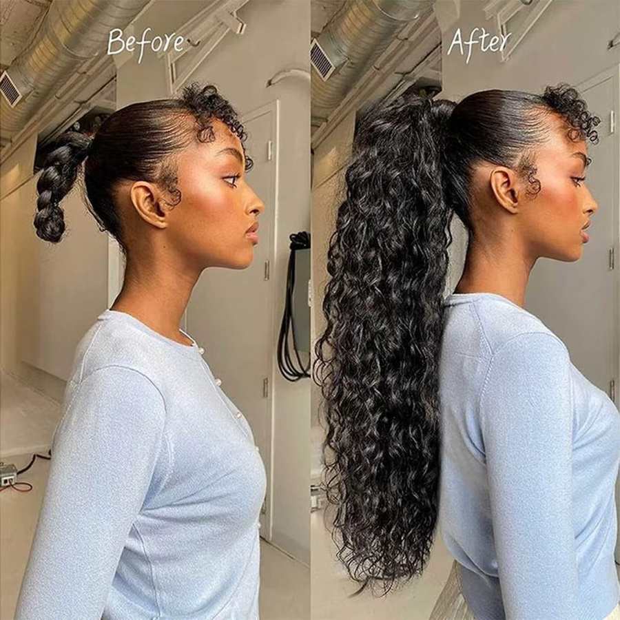 ZILING Haarverlängerung Wasserwelle, Remy Haar, 120g, Damen - Bild 5