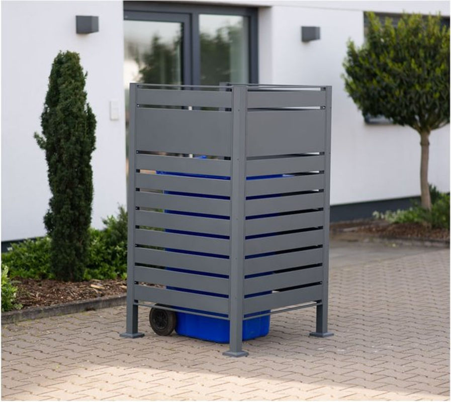Westmann Mülltonnenverkleidung Planum aus Metall für 1 x 240 Liter in Anthrazit - Bild 2
