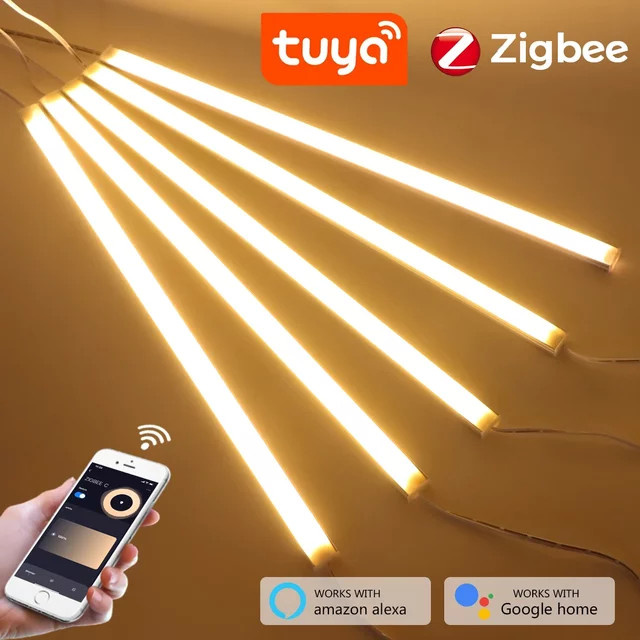 CHNAITEKE Smart Home LED-Lichtleiste COB Zigbee Tuya App-Steuerung, weiße Unterbauleuchte für Küche und Flur, kompatibel mit Amazon Alexa und Google Assistant - Bild 1