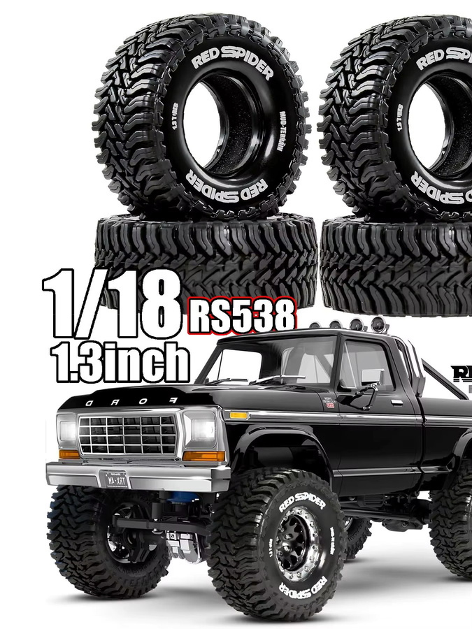 RS RC Crawler-Reifen mit Schaumstoffeinsätzen, 68mm All-Terrain, Zubehör - Bild 7
