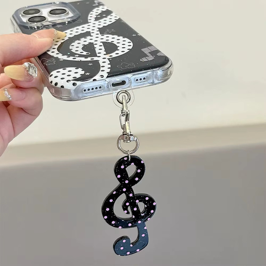 Potdemiel Treble Clef Y2K Handyhülle mit Feder-Textur Rückseite für iPhone 17 16 15 14 13 12 11 Pro Max X Xs XR XS Max 8 7 6 6s Air Plus - Bild 5