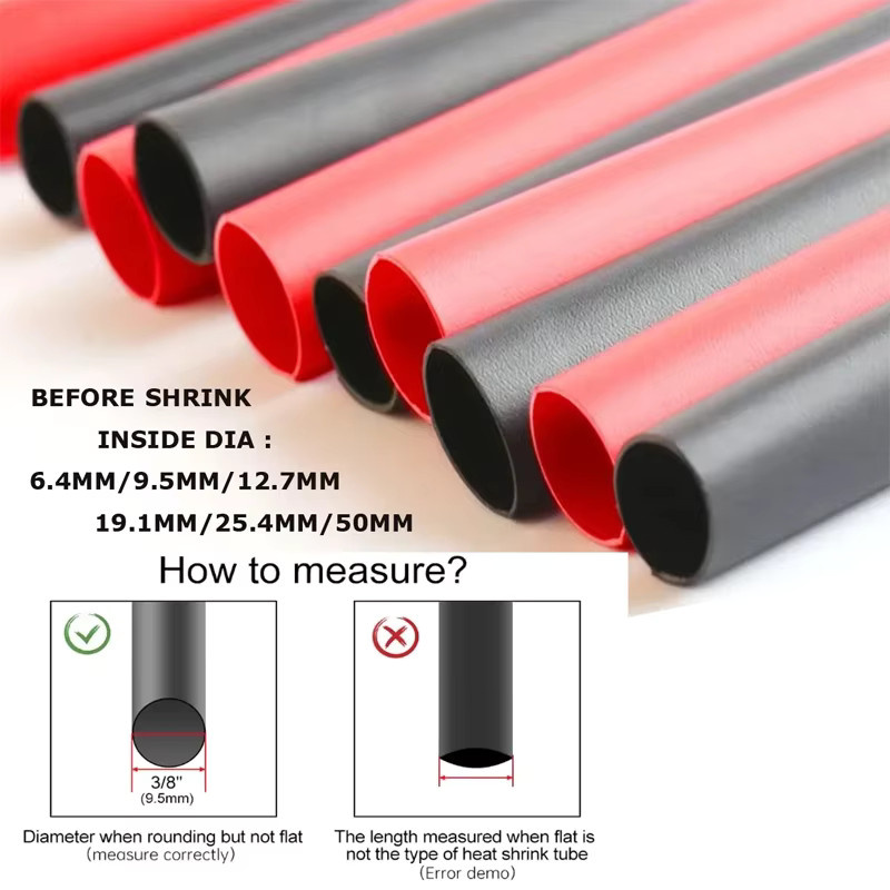 Doppelwandiger Schrumpfschlauch aus Polyolefin mit Klebstoff in Rot, Innendurchmesser 1,6 mm bis 50 mm, Schrumpfverhältnis 3:1 oder 4:1 - Bild 3