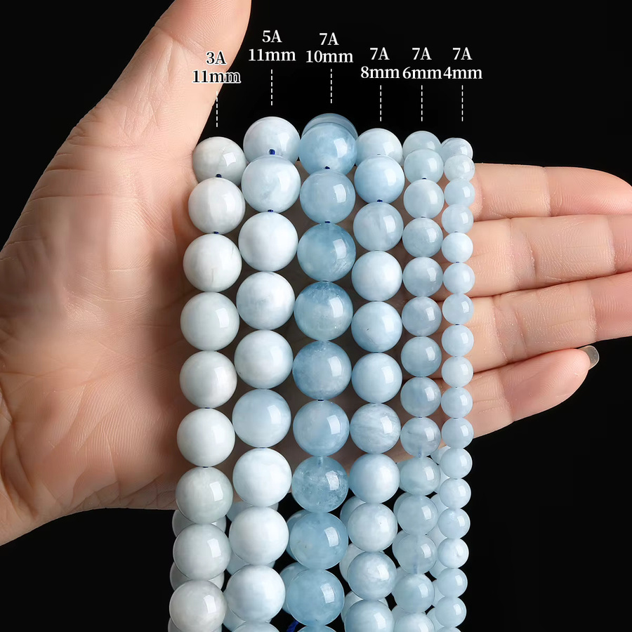 Perle Aquamarin, Blau, Unisex - Bild 4