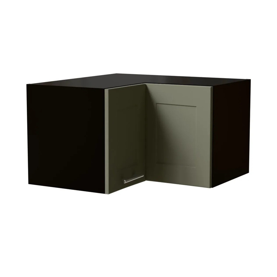 Feldmann-Wohnen Eckhängeschrank Oslo in Schwarz und Reed Green Matt mit Rahmenoptik, B/T/H: 60 x 36 x 34,4 cm - Bild 2