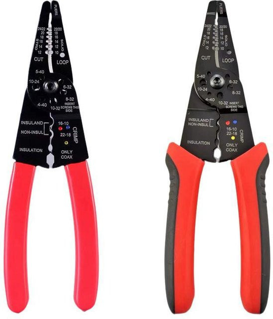 Lsmake 5in1 Multifunktions-Abisolierzange für Elektriker zum Abisolieren, Crimpen und Drahtschneiden, 8 Zoll - Bild 1