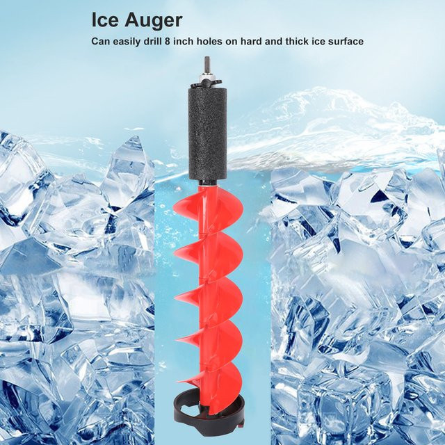 Eisbohrer-Set mit 28 Zoll Nylon-Bohrer und Stahlschneider in Rot, Schnittdurchmesser: 15,2 cm - Bild 1