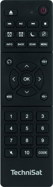 TechniSat DAB+ Universalfernbedienung in Schwarz - Bild 1