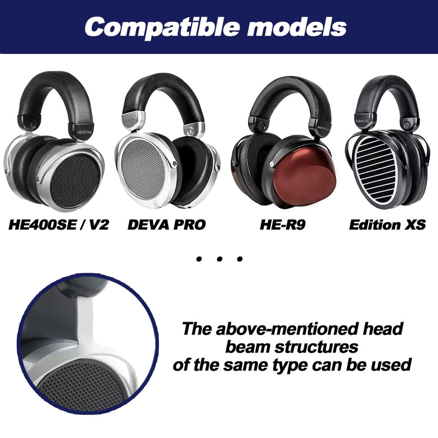 HIFIMAN Kopfband-Polster zur Druckentlastung für HE400SE, V2, Edition XS, DEVA PRO, HE-R9 und R10 in Schwarz und Multicolour - Bild 3