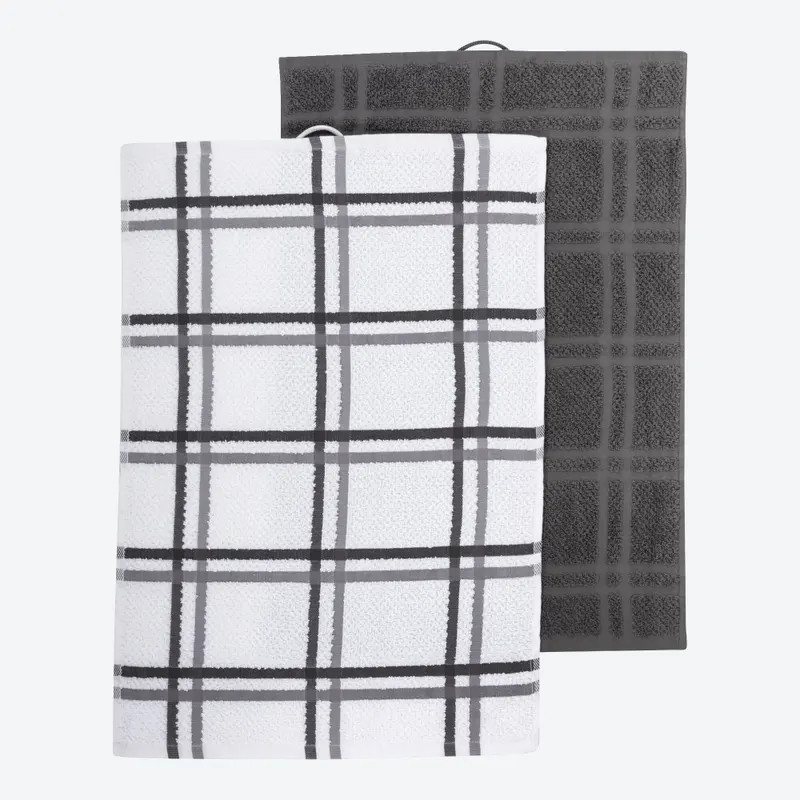 NKD Küchentuch 2er-Pack in Grau und Multicolour, B/H: 40 x 60 cm - Bild 2