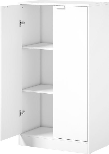Aosom HOMCOM Aktenschrank mit 2 Soft-Close Türen und 3 Einlegeböden in Weiß, B/T/H: 60 x 33,5 x 108 cm - Bild 1