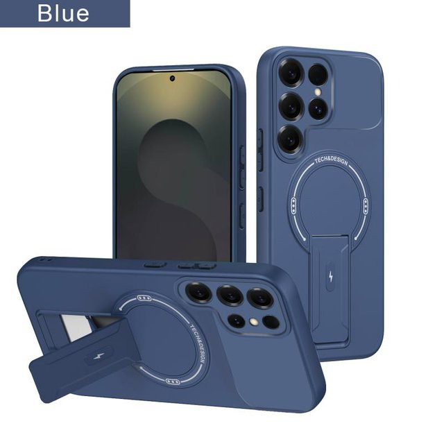 Robuste MagSafe Halterungshülle für Samsung Galaxy S26 S25 S24 S23 S22 Ultra Plus Edge FE A35 A36 A52 A54 A16 A15 A14 A12 A07 A06 in Blau - Bild 1