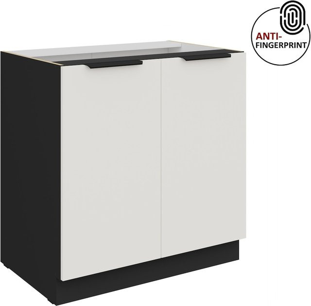 Küchenunterschrank ARIA in Weiss ultra matt mit Anti Fingerprint Effekt, Breite: 80 cm - Bild 1
