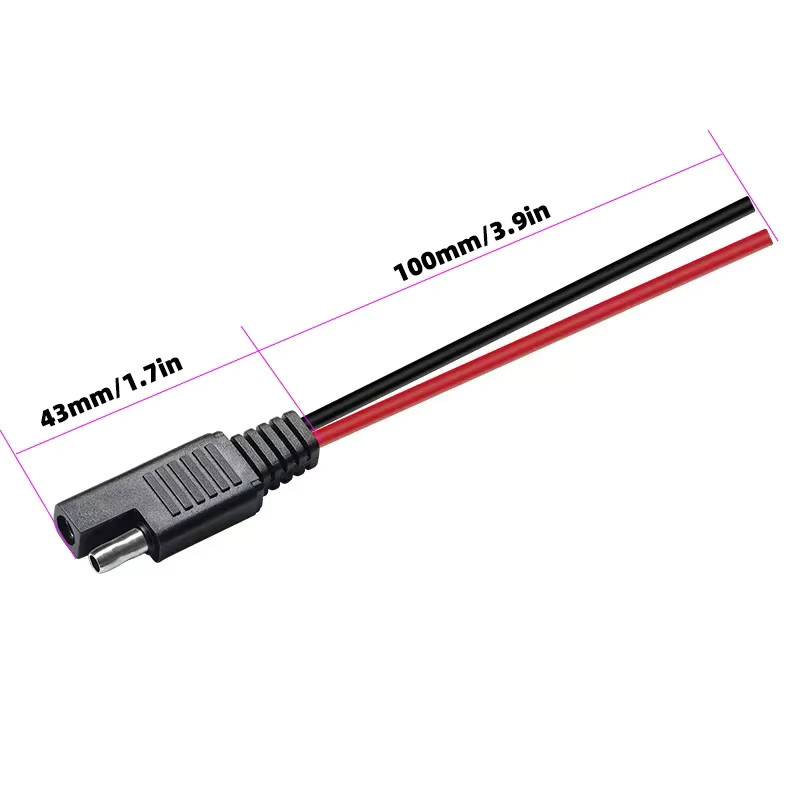SAE Quick Connector Verlängerungskabel SAE Power Automotive Trennstecker für Solarpanels in Schwarz - Bild 2