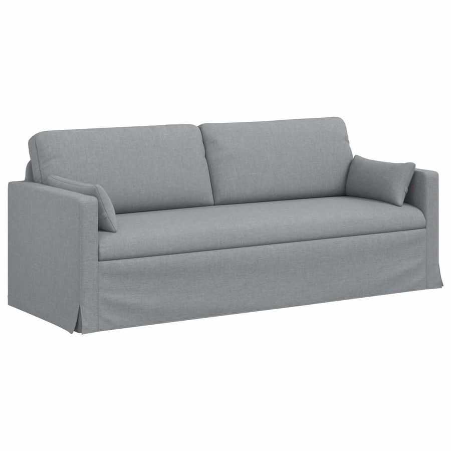 vidaXL Sofa Hellgrau mit Stoffbezug und Metallrahmen B/T/H: 198 x 78 x 80 cm - Bild 2