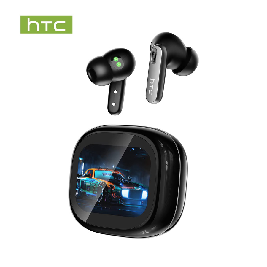 HTC NE46 TWS Bluetooth 6.0 Ohrhörer mit Smart Screen, Herzfrequenzüberwachung, Geräuschunterdrückung und KI-Übersetzer in Schwarz oder Grün - Bild 6