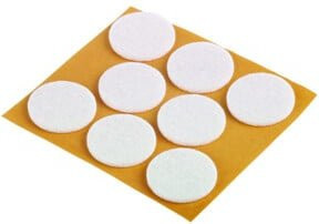 fix-o-moll SUKI Filzgleiter rund zum Kleben, Farbe: Weiß, Durchmesser: 28 mm - Bild 1
