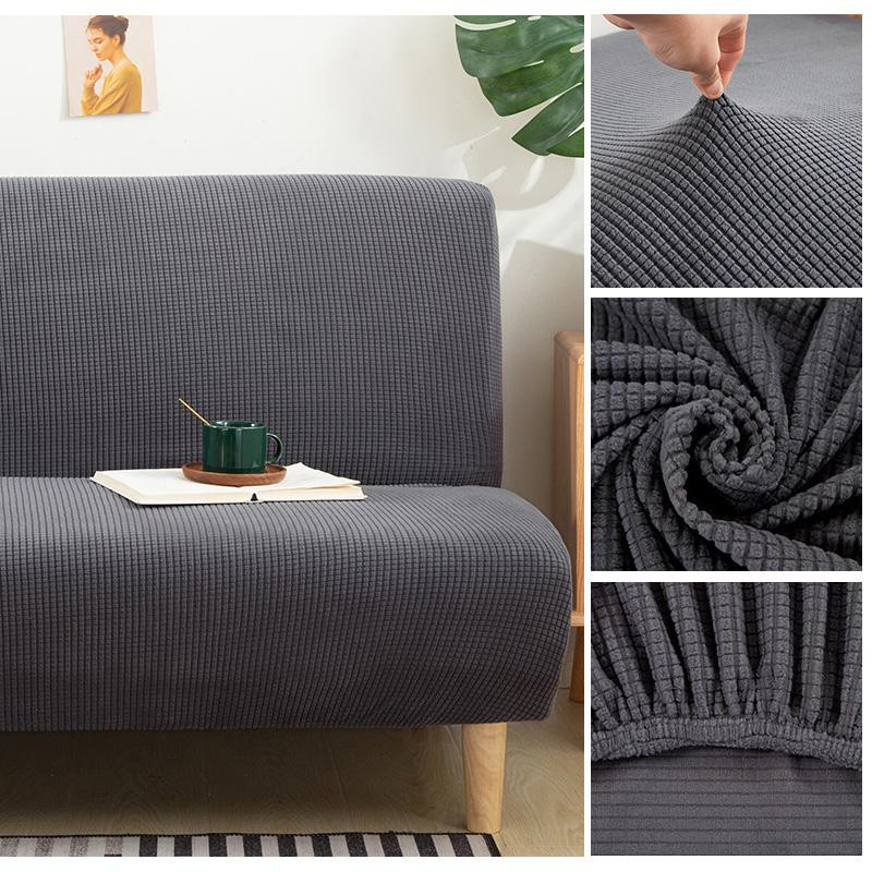 YZFZP Jacquard-Stretch-Sofa-Bettbezug aus Polyester in Elfenbein, elastischer Couch-Schutz für Klappsofas, Größe 160-190 cm - Bild 2