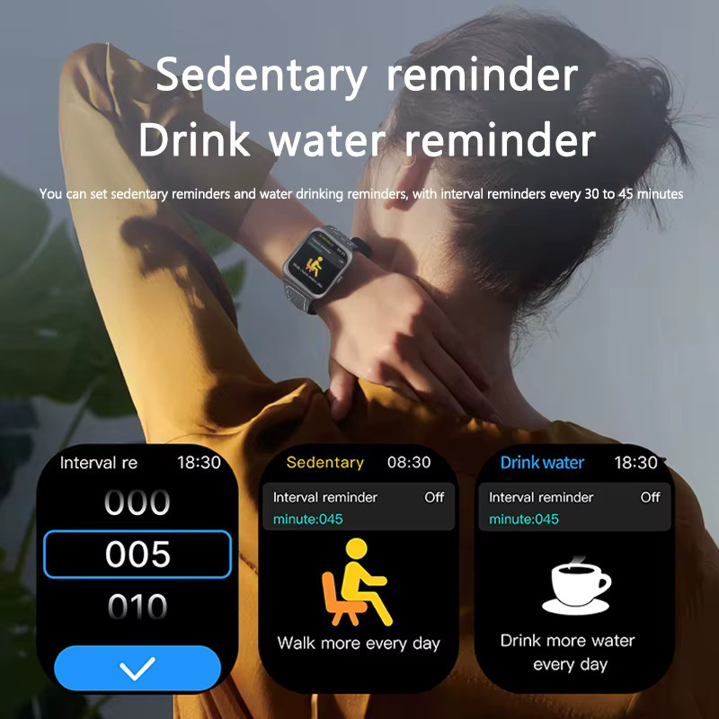 SIMSONLAB Smartwatch mit 1,85 Zoll gebogenem Bildschirm, Bluetooth 5.4, kabelloser Anruffunktion, Musiksteuerung, Herzfrequenz- und Schlafüberwachung sowie Fernkamera in Schwarz - Bild 4