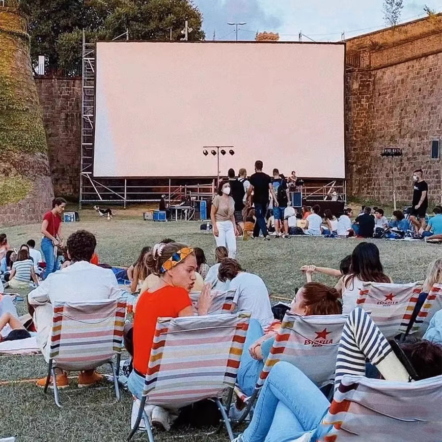 AUN Projektionsleinwand 180 Zoll im Format 16:9 in Weiß für Heimkino 1080P und 4K - Bild 6
