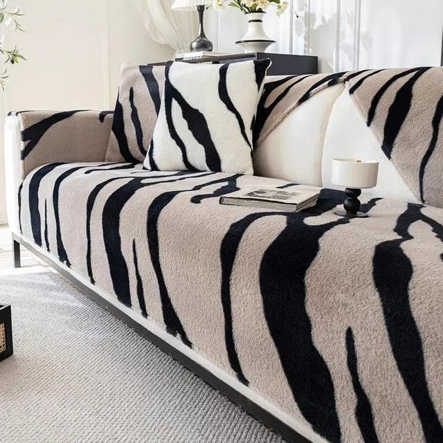 Yiran Furniture Rutschfeste Sofakissen Abdeckung aus Baumwolle und Polyester, gesteppt, Mehrfarbig, B/T/H: 110 x 110 x 2 cm - Bild 1