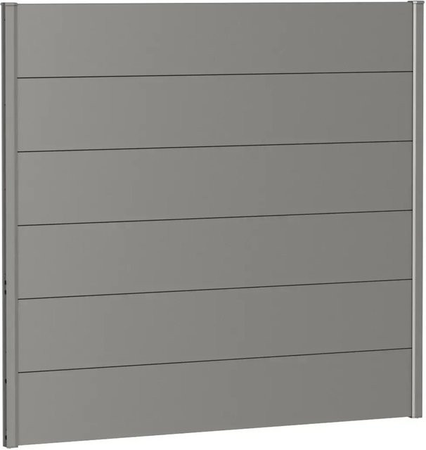 Biohort Wandpaneel Sichtschutz aus feuerverzinktem und lackiertem Stahlblech in Quarzgrau-Metallic, Breite: 150 cm, Höhe: 137 cm - Bild 1