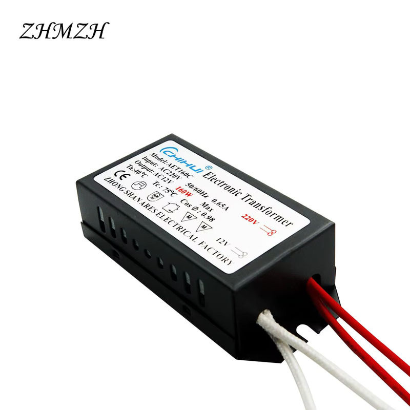 Elektronischer Transformator AC220V zu 12V für G4 Halogenlampen und Kristalllampen, Schwarz - Bild 3