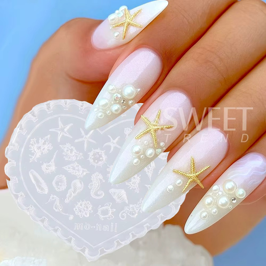 SWEET TREND MD-180 Nagelformen, 3D Silikon, Ozean-Serie, Schimmernd - Bild 2