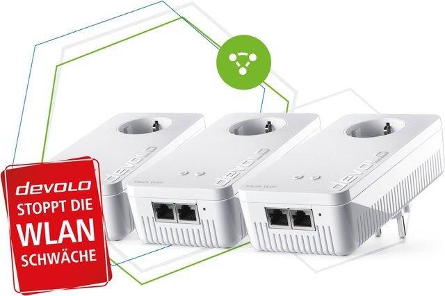 devolo Mesh WLAN 2 Multiroom Kit Tri-Band Wi-Fi 5 in Weiß - Bild 1