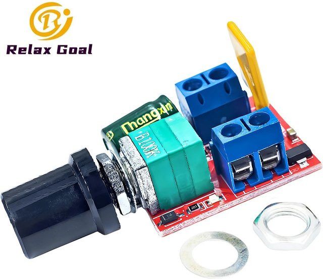 OLNYLO PWM Mini Drehzahlregler Motormodul DC-DC bis 90W mit LED-Dimmer für 3V 6V 12V 24V 35VDC - Bild 1