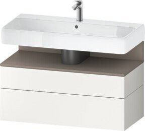 Duravit Waschtischunterschrank Qatego Wandhängend Weiß Hochglanz B/T/H: 99 x 47 x 59 cm - Bild 1