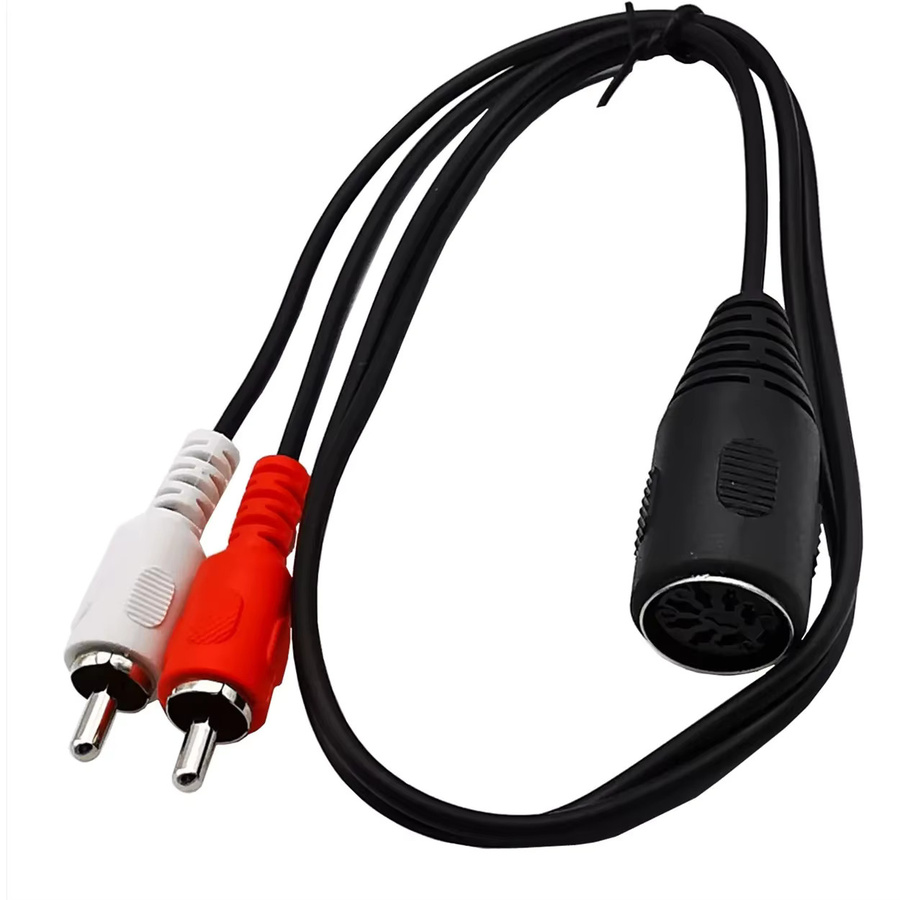 7-poliger DIN zu 2 RCA Lotus Adapter für Audio-Geräte, Multicolor - Bild 4