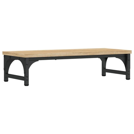 vidaXL Monitorständer aus Holzwerkstoff und Metall in Sonoma-Eiche, B/T/H: 55 x 23 x 14 cm