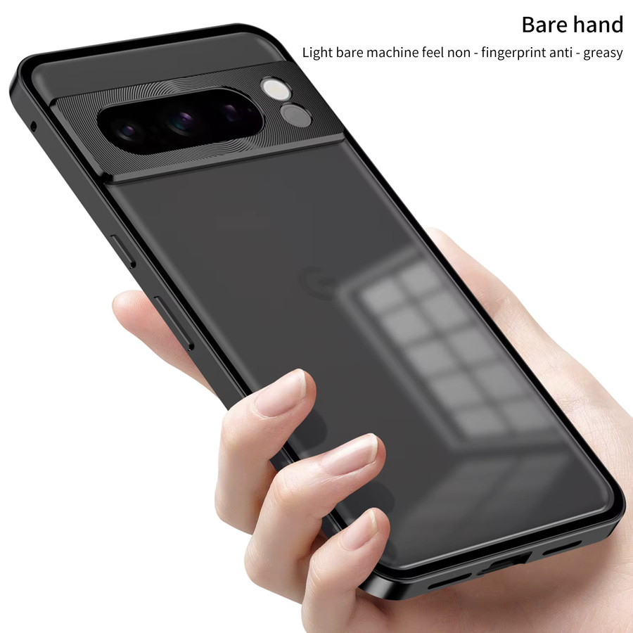 Magnetische Handyhülle aus Aluminiumlegierung mit Bumper Frame und matter Rückseite für Google Pixel 7 Pro, 7A, 8 Pro, 8A und Pixel 9 Pro XL in Schwarz oder Silber - Bild 5