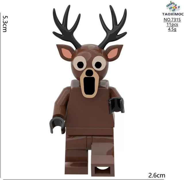 Yiran toy Nachtwald Spielcharaktere Bausteine Hirsch Eule Statue - Bild 1